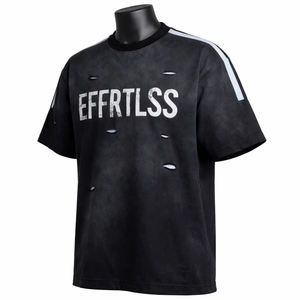 T-shirt Homme Noir Slim Fit Sans Effort en Jersey Polyester/Coton Respirant Écologique à Manches Courtes - Product Image 2
