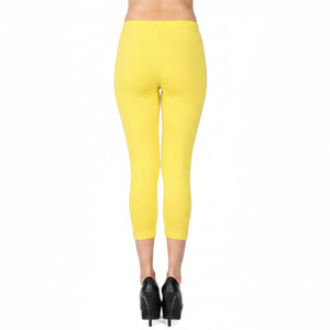 Leggings de Cintura Alta para Mujer, Coloridos, de Longitud Completa, Acanalados, de Algodón/Fibra de Bambú, Tejido de Punto, Secado Rápido, Transpirables, Ajustados, Elásticos para Correr - Product Image 2