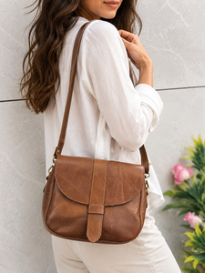 Western Style Genuine Leather Handmade Shopping Bag Casual Bags Stylish Looking Leather Handbags for Women's - Product Image 1