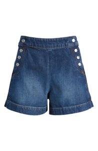 Shorts en jean décontractés pour femme, taille mi-haute, en tissu extensible de haute qualité, avec logo personnalisé, pour l'extérieur, les clubs et les soirées. - Product Image 5