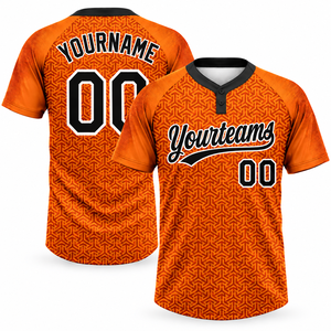 Maillots de baseball personnalisés en sublimation, à deux boutons, anti-transpiration, 100 % polyester, antibactériens, pour équipes (vente en gros) - Product Image 5