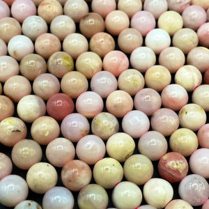 ลูกปัดหินโอปอลสีชมพูธรรมชาติ สวยงาม สีชมพูโรส คุณภาพดี เหมาะสำหรับทำเครื่องประดับ - Product Image 1