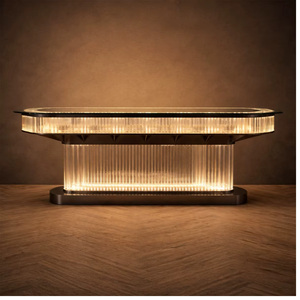 Wholesale Durable Smooth Clear Glass Modern Decoration <b>Motion</b> <b>Sensor</b> <b>Led</b> Table for Home - Product Image 1