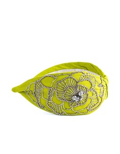Lavender <b>Beaded</b> Embroidery Hairband for Women Elegant Handmade Pearl Decorative <b>Headband</b> Casual Fashion Accessory - Product Image 3