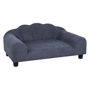 Canapé-lit pour chien en bois de luxe avec velours et mousse de polyuréthane, chaise-lit pour animaux de compagnie tendance pour grand animal, utilisable toute l'année - Product Image 4