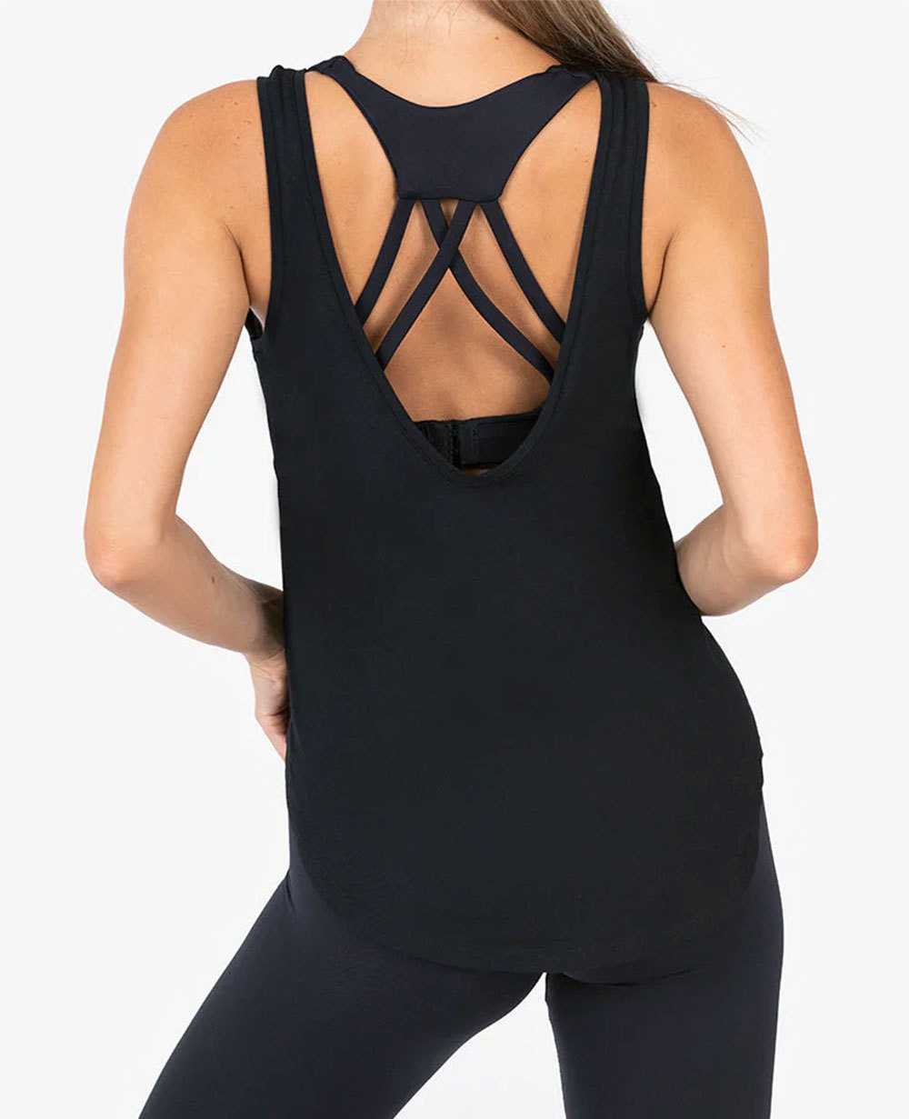 Classic Simple Women Racer Back Fitness Tank Tops Quick Drying Breathable Eco-Friendly Yoga Vest Slim Fit Running Gym Singlets