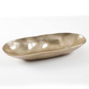 Plateau de service en métal doré de luxe au design moderne, plateau décoratif personnalisé en aluminium pour la cuisine, les fruits et les plats - Product Image 3