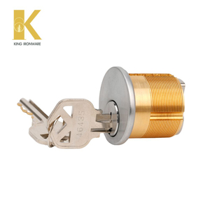 Cylindre de serrure à mortaise King 25 mm, rainure KW, chrome satiné, inspection complète en usine, laiton massif, qualité ANSI, durable - Product Image 4