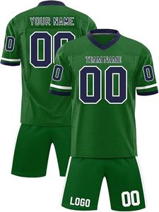 Ensemble de maillots et pantalons de football américain pour l'entraînement/les matchs/jour de compétition - Noms/numéros d'équipe personnalisés - 100% polyester respirant et à séchage rapide - Product Image 1