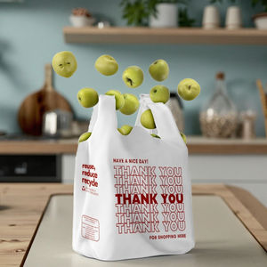 Bolsa de compras ecológica de tela no tejida con impresión de logotipo personalizado, bolsa no tejida laminada, práctica bolsa de compras con asas - Product Image 5