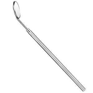 Miroir buccal dentaire manuel en acier inoxydable argenté - Product Image 1