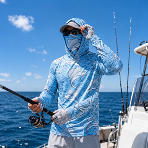Camiseta de pesca con capucha de 200 g/m² de ajuste relajado para mayoristas, ideal para pesca en agua salada - Product Image 1
