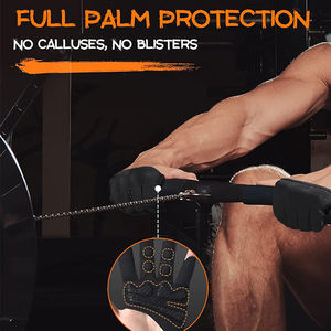 3/4 Finger Workout Gloves for Men Women, Full Palm Protection & Silicone Grip Gym for Weightlifting Exercise Smartwatch Friendly - Product Image 4