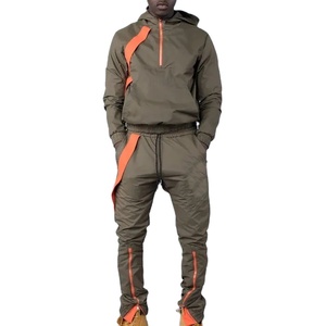 Wholesale Casual Mens Sportswear Jogging Tracksuits Zip up Mens Training Jogger Polyester <b>Wind</b> <b>Breaker</b> Nylon Tracksuits for Men - Product Image 6