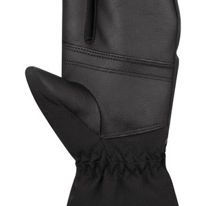 Mitaines de ski isolées noires avec sangle de poignet réglable pour les activités hivernales en plein air, gants thermiques softshell unisexes - Product Image 6