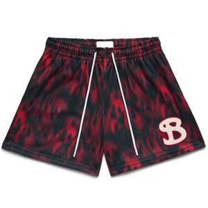 Shorts de rugby personnalisés en polyester pour hommes, avec poches zippées, sublimation, double couture, unisexe, ODM - Product Image 1