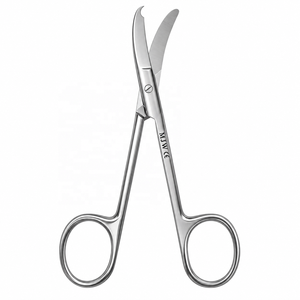 Ciseaux à points courts courbés de 3,5 pouces, ciseaux à sutures incurvés en acier inoxydable, ciseaux chirurgicaux pour couper les points, CE ISO 13485 - Product Image 2