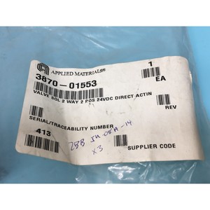 Vanne solénoïde AMAT 3870-01553 2 voies 2 positions 24VDC - Équipements et pièces semi-conductrices d'occasion fiables à l'échelle mondiale - Product Image 3