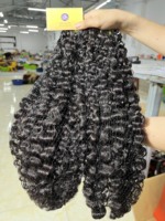 Extensiones de cabello rizado, producto de la mejor calidad, precio al por mayor, cabello ondulado profundo, cabello crudo de trama Genius, envío gratis a EE. UU.
