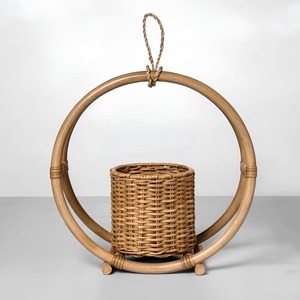 Hand weave rattan hanging <b>plant</b> pot holder <b>for</b> home garden accessories greenery <b>basket</b> planter - Product Image 6