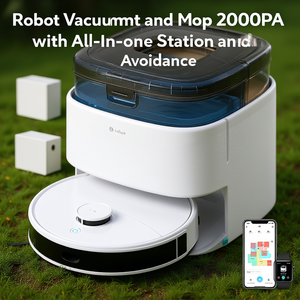 Robot aspirateur et serpillière 20000Pa avec station tout-en-un et évitement d'obstacles - Product Image 3