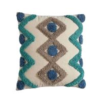 Housse de coussin en coton tissé naturel à imprimé floral, écologique, tissu doux et respirant, coussin décoratif confortable, hypoallergénique, pour la maison