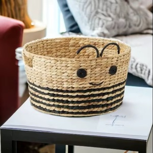 Ecowoodies Handmade Eco Friendly Rattan Wicker Traditional Glossy Finish Kids <b>Storage</b> <b>Basket</b> Living Room Single Tier <b>Toy</b> <b>Storage</b> - Product Image 5