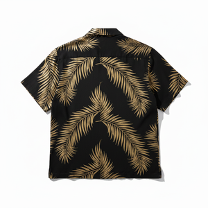Camisa de Manga Corta para Hombre, Estilo Vintage, con Estampado de Palmeras, 100% Algodón Tejido, de Secado Rápido, con Bolsillo, Diseño 3D, para Verano - Product Image 6