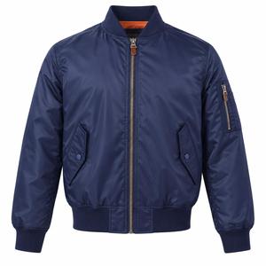 Chaqueta Bomber para Hombre, Cuello Alto, Cierre de Cremallera, Estilo Casual, Ecológica, Logotipo Frontal, Resistente al Viento, Corte Regular, para Otoño - Product Image 6