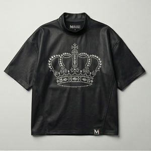 Camiseta de Hombre con Pedrería Plateada, Estilo Urbano Metálico, Venta al Por Mayor - Product Image 1