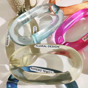 Decoración de pared de la mejor calidad, eslabones de cadena de resina de gran tamaño y colores claros, eslabones grandes de resina de varios colores disponibles. - Product Image 4