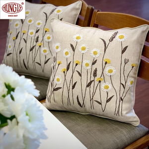 Wholesale Multi-colors Modern Floral Animal Embroidery 100% Cotton Cushion for <b>Home</b> Decoration and Interior Design - Product Image 3