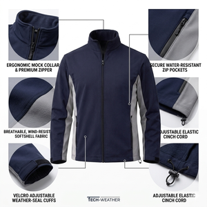 Custom Logo SoftShell <b>JACKET</b> FOR <b>Men</b> Tactical <b>Utility</b> Velcro Panels Wind Resistant Heavy Duty Gear Softshell <b>Jackets</b> - Product Image 3