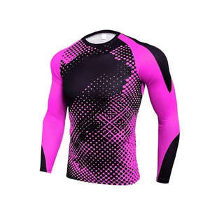 T-shirt de compression personnalisé à manches courtes avec logo MMA BJJ, design sublimé pour Rashguards de Jiu Jitsu, vente en gros de t-shirts MMA - Product Image 1