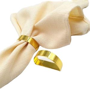 Anneaux de serviette en métal doré feuille vintage sculpté style européen porte-anneau de serviette écologique pour les mariages et les fêtes - Product Image 2