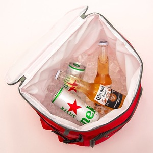 Red multifunctional insulated <b>backpack</b> <b>simple</b> refrigerated bag large capacity picnic bag meal delivery bag - Product Image 4