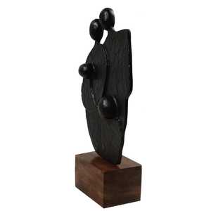 Modern Abstract Aluminum Sculpture Art Figurine Handmade Irregular Shape Tabletop Decor for Living Room - Product Image 2