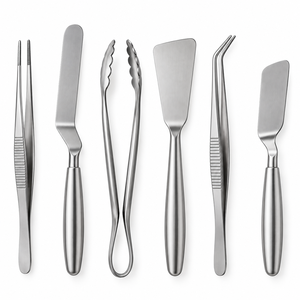 Professional 8-Piece Silver Stainless Steel Chef Plating <b>Kit</b> Altomme Instruments Oven-Safe Culinary Tools for Food Presentation - Product Image 2