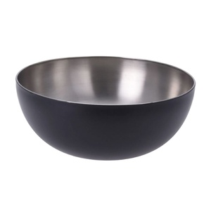 Bol à fruits rond en fer avec bol à légumes et à fruits de couleur noire pour une utilisation en cuisine et sur la table - Product Image 1
