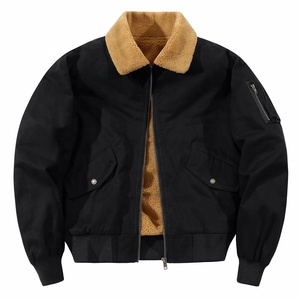 Veste décontractée américaine pour homme, doublée polaire, style workwear, coupe décontractée, 100% coton délavé, doublure thermique, idéale pour l'hiver - Product Image 1