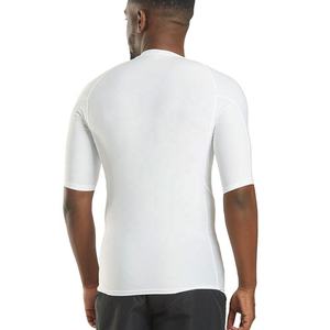 Mens Quick Dry Short Sleeve Rash Guard UPF 50+ Compression Shirt UV Protection Swim Top for <b>Surfing</b> MMA BJJ Athletic Gym Workout - Product Image 3