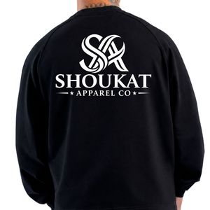 Mes <b>Black</b> <b>Crew</b> <b>Neck</b> <b>Sweatshirt</b> Long Sleeve Pullover Casual Sportswear Top Custom Logo Shoukat Apparel Manufacturer Wholesale - Product Image 6