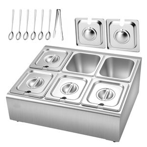 Contenitore per Alimenti in Acciaio Inox con Griglia Refrigerata per Buffet e Ristoranti - Product Image 1