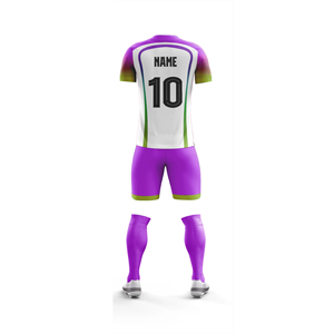 Uniforme de football à manches courtes respirant et à séchage rapide avec logo personnalisé OEM imprimé pour hommes et femmes, avec découpe automatisée - Product Image 2