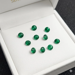 Esmeralda Verde Colombiana Natural de 5mm, Corte Redondo, Certificada, Lote de Piedras Preciosas Sueltas, Precio al por Mayor para Fabricación de Joyería - Product Image 1