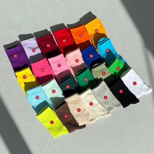 Chaussettes noires pour femmes, en coton et fibre de bambou, respirantes, tricotées, unies, pour usage quotidien, style classique, saison printemps - Product Image 5