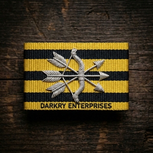 Parche Bordado a Mano con Hilo Metálico para Regalia Masónica, Emblema de Arquero con Hilo Dorado Personalizado para Uniformes, Chaquetas y Blazer - Product Image 1