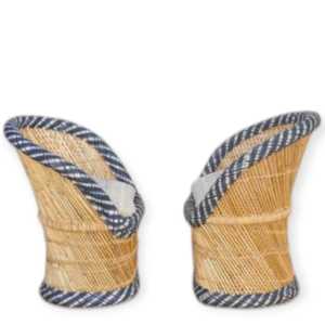 Silla de Jardín Sarkanda Ecológica y Cómoda con Respaldo Curvo, 2 Piezas, Silla de Exterior Tradicional, Portátil, Vintage - Product Image 5
