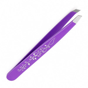 Pince à épiler cosmétique personnalisée pour sourcils, à pointe inclinée, en acier inoxydable, outil professionnel de toilettage du visage, durable et de précision - Product Image 3