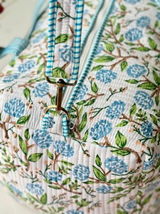 Beautiful Bohemian Cotton Duffle Bag Handmade Quilted Weekender Travel <b>Backpack</b> <b>Large</b> External Frame Block Printed Design Women - Product Image 4